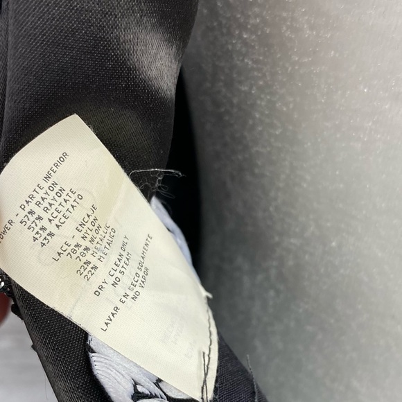 All That Jazz VTG Black Silver long Gown Dress - Picture 8 of 9